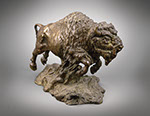 Carl Kauba - Buffalo. Bronze sculpture.