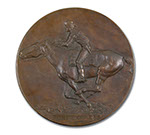 Alexander Phimister Proctor - Pony Express. Bronze plaque.